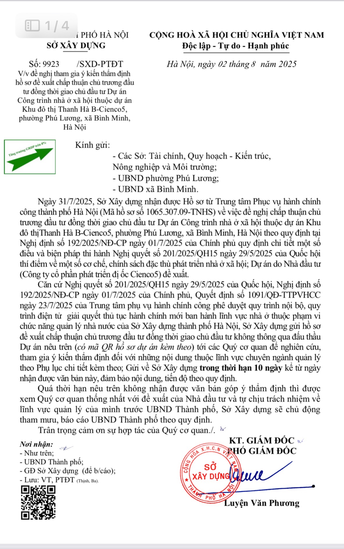 Mường Thanh sẽ đẩy nhanh tiến độ dự án tại huyện Thanh Oai cũ